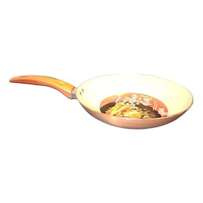 Frigideira Com Revestimento Em Cerâmica 24cm Frita Sem Óleo (Dourado Rose)