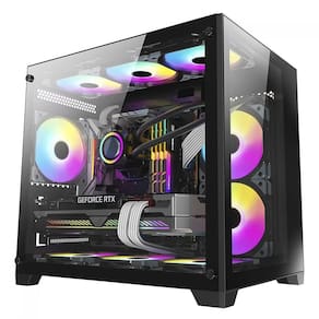 Gabinete Gamer Liketec Cube Kirra Dark Rgb Vidro Temperado