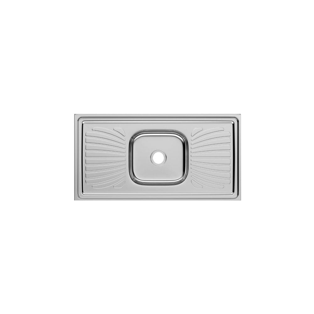Pia Monobloco Inox Concretada 1,00m Aço Inox
