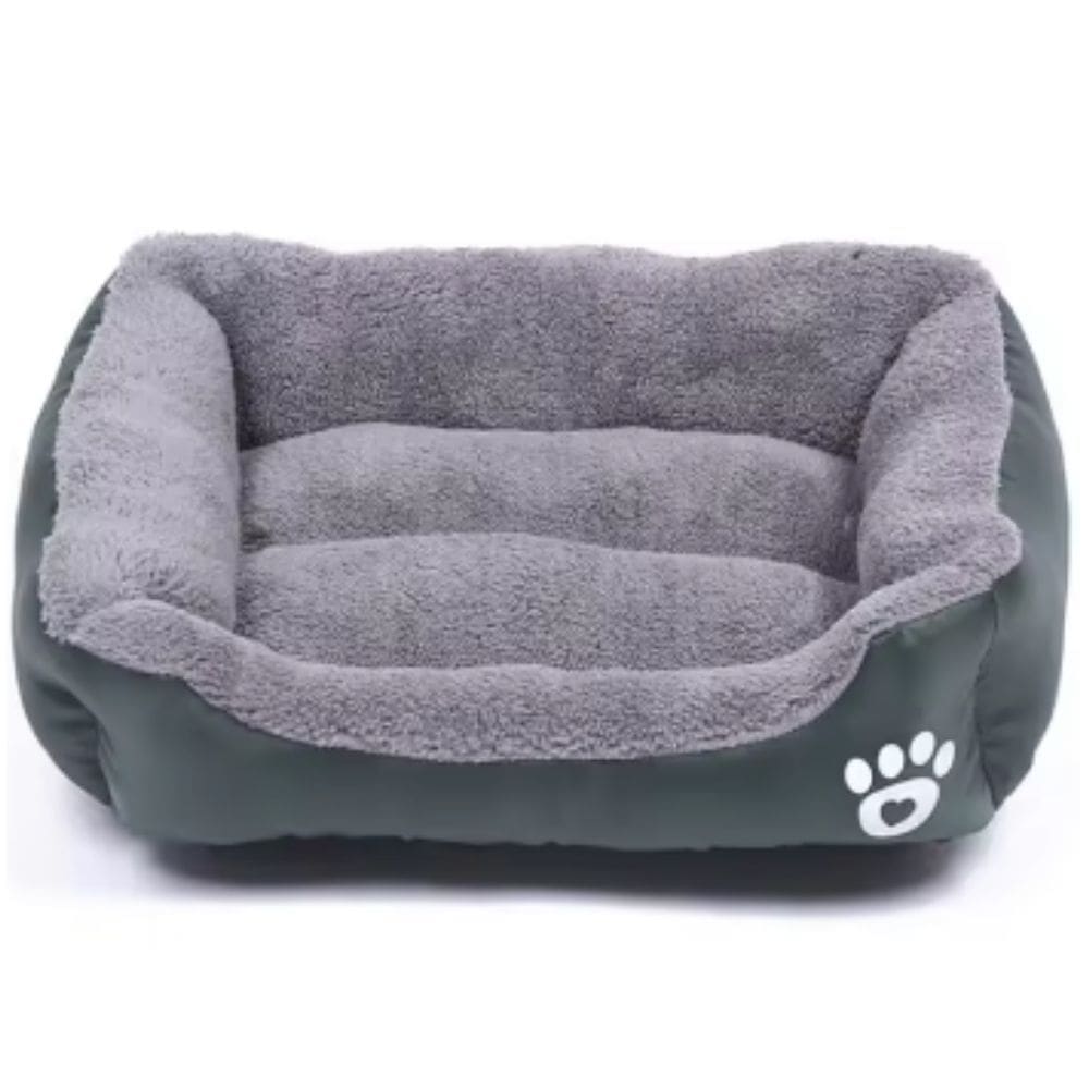 Cama De Pelúcia Macia Para Pets Grande 43x32 Impermeável Verde Escuro