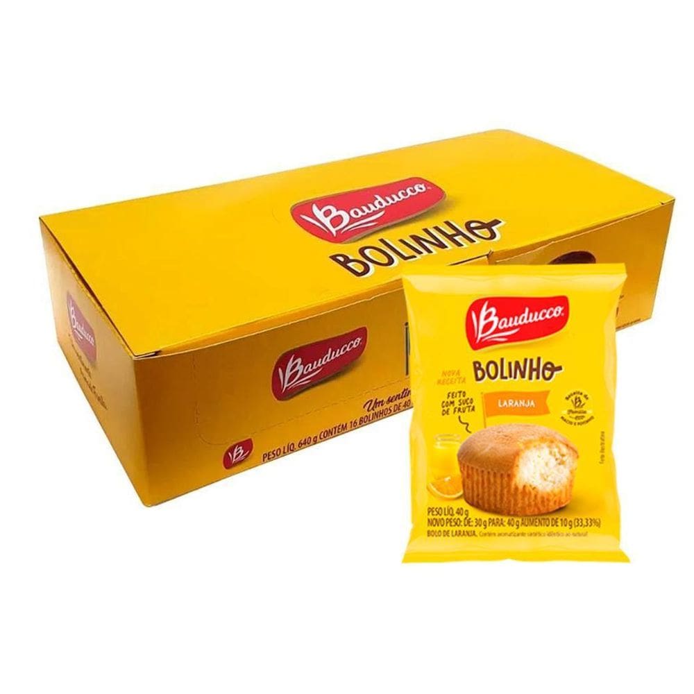 Bolinho Bauducco 16 Mini Bolo 40G Laranja