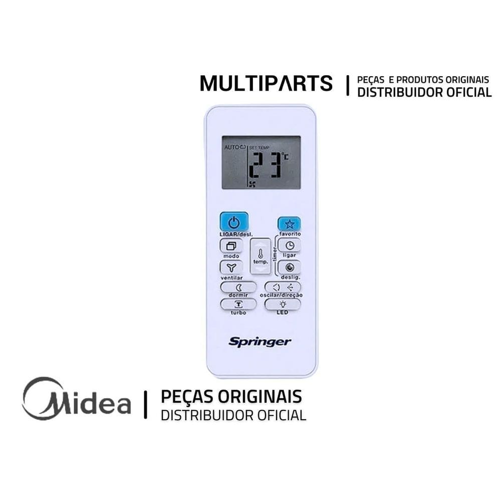 Controle Remoto Ar Split - 2033550A8750 Midea - 42Rnqa09S5