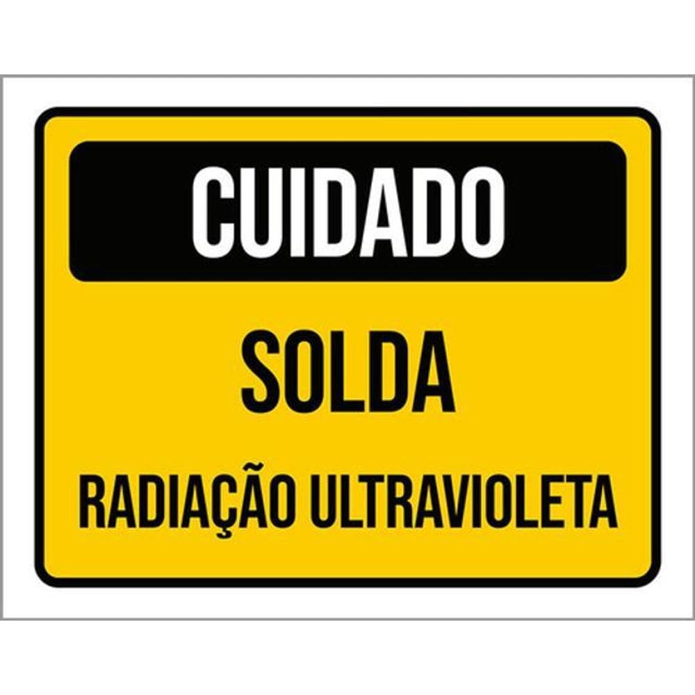 Kit 3 Placas De Cuidado Solda Radiação 36X46