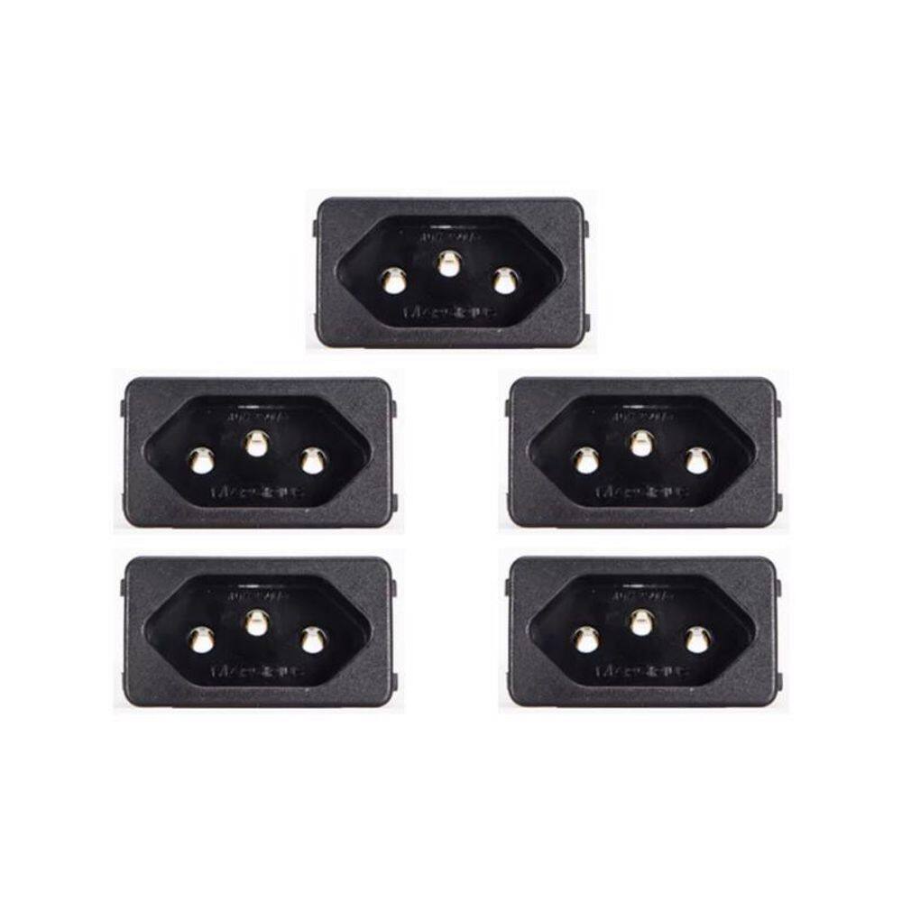 05 Tomada Margirius Para Cx. Embutir Padrão Weg 10/20A Preto