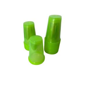 Copo Biodegradável Acrílico Verde Neon300Ml - Kit 500Un