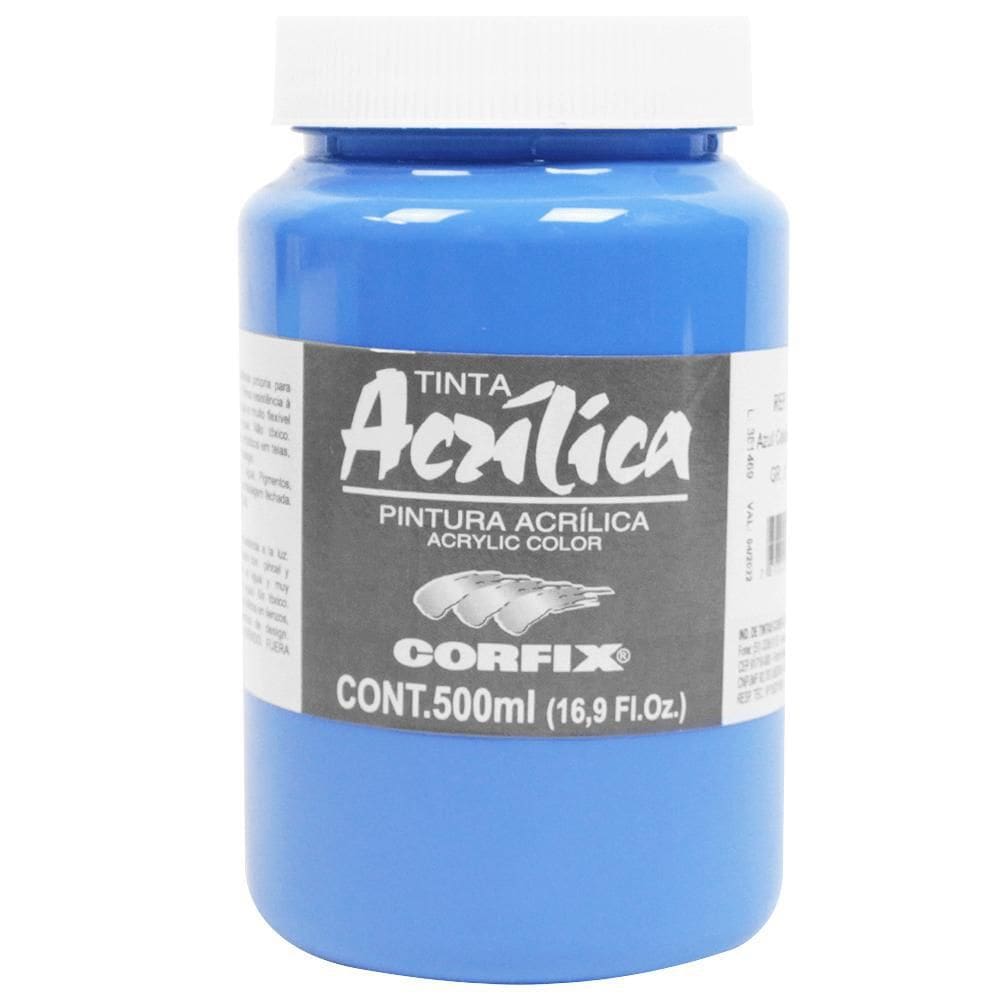 Tinta Acrílica Azul Celeste 67 500Ml Corfix