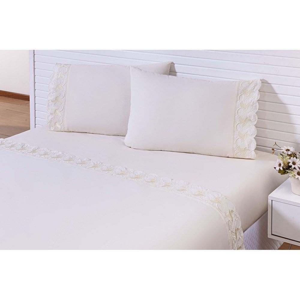 Jogo Lençol Casal Viúva 2,03Mx1,20Mx40Cm 4 Peças 180 Fios