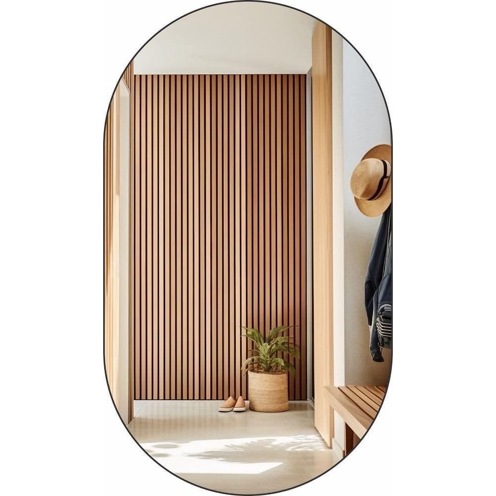 Espelho Decorativo Oval 60Cmx35Cm Moderno Luxo Sala Quarto