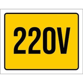 Kit 10 Placas De Atenção 220 Volts 36X46