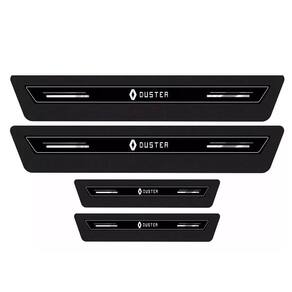 Soleira De Porta Duster Preto Platinum 8 Peças