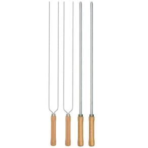 Kit Preparo Churrasco 4Pcs Churrasqueira Espetos 65Cm