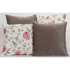 Kit Capas Almofada 45x45cm - Estampadas - Zíper - 4 Unidades