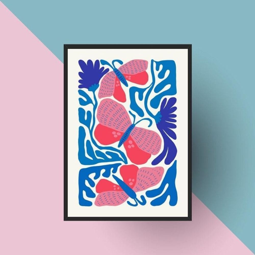 Quadro Arte Matisse Borboletas 24X18Cm