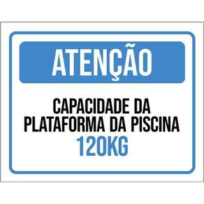 Kit 3 Placa Capacidade Plataforma Piscina 120Kg 36X46