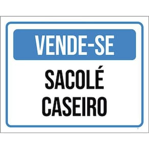 Kit 3 Placas Vende-Se Sacolé Caseiro 36X46
