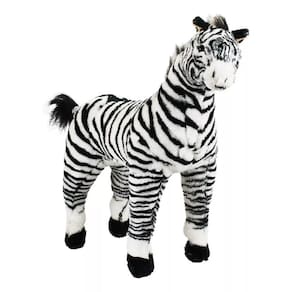 Zebra Realista Em Pé 70cm - Pelúcia