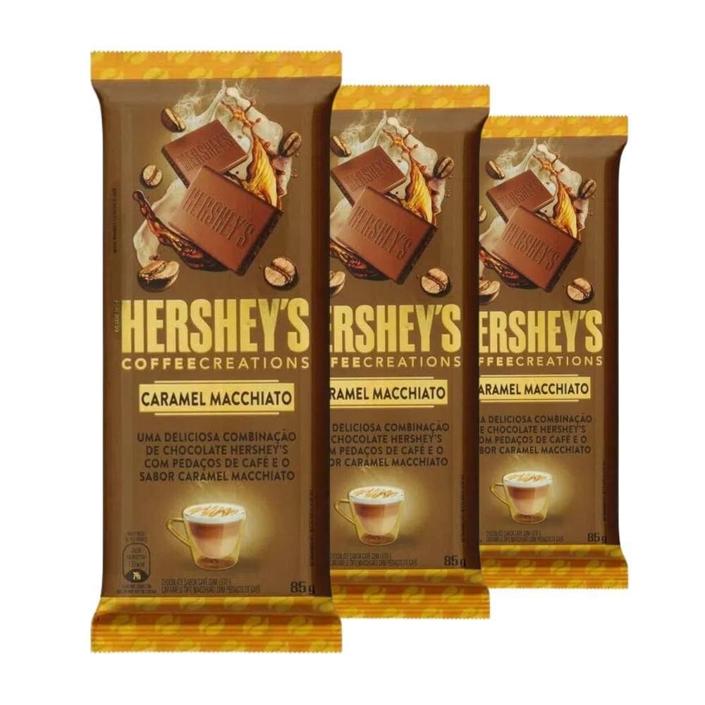 Chocolate Hersheys, 3 Barras 85G Café, Caramel Macchiato