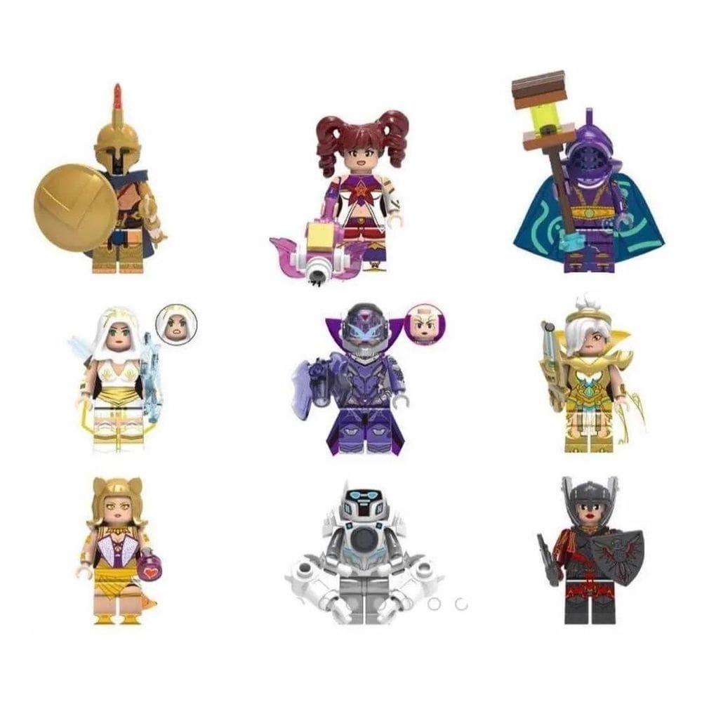 Bonecos Blocos Montar League Of Legends Lol Ashe Ahri Riven