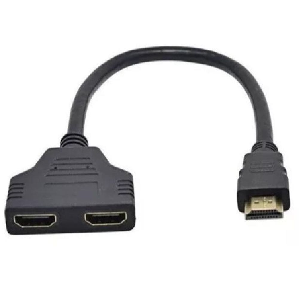Cabo Adaptador Duplicador HDMI macho 2 saidas Femea