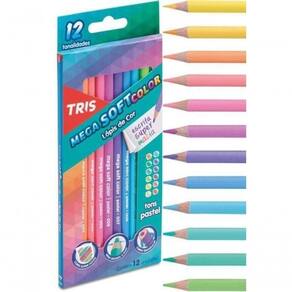 Lápis De Cor Tons Pastéis 12 Cores Soft Tris