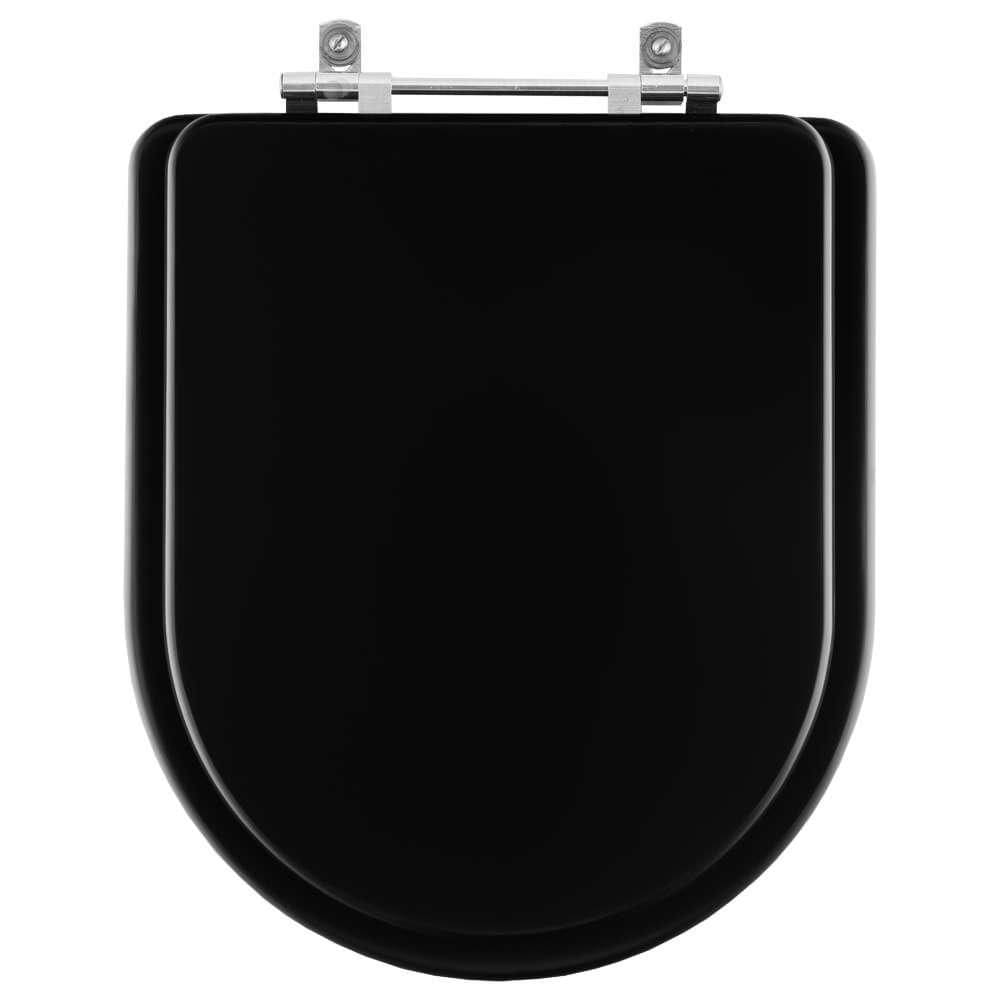 Tampa de Privada em MDF San Remo Preto para louça Hervy