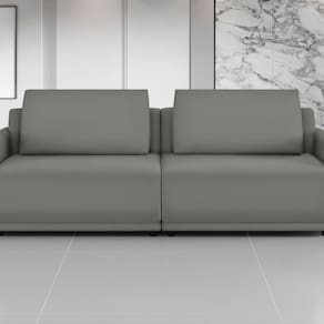 Sofá 2 Lugares 240 Cm Apolo Veludo Cinza
