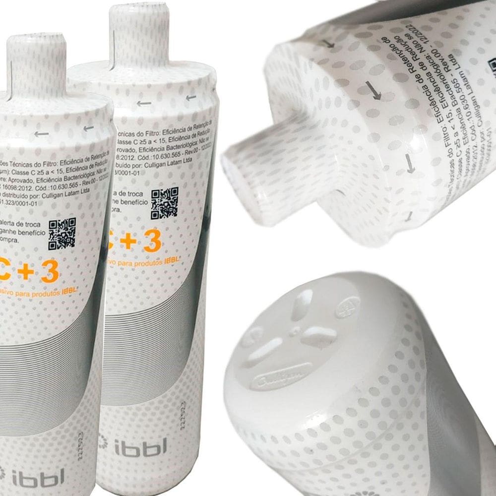 Kit 2 Filtro Refil Ibbl Natural C+3 Purificador Agua Due