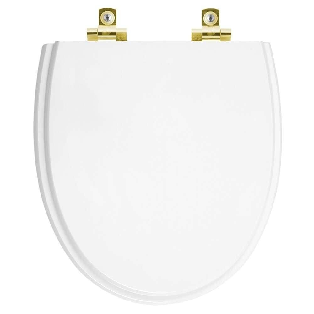 Assento Sanitário com Amortecedor Eros Branco para vaso Incepa com Ferragem Dourada