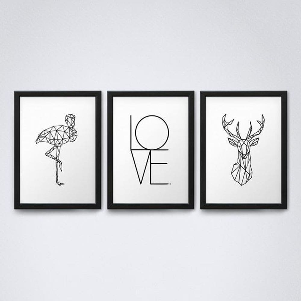 Quadro Decorativo 30x20cm Moldura Preta