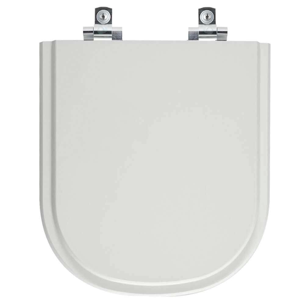 Assento Sanitário Soft Close Square Cinza Claro para vaso Sanitex