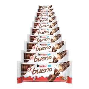 Chocolate, 10 Pacotes De 43G Kinder Bueno