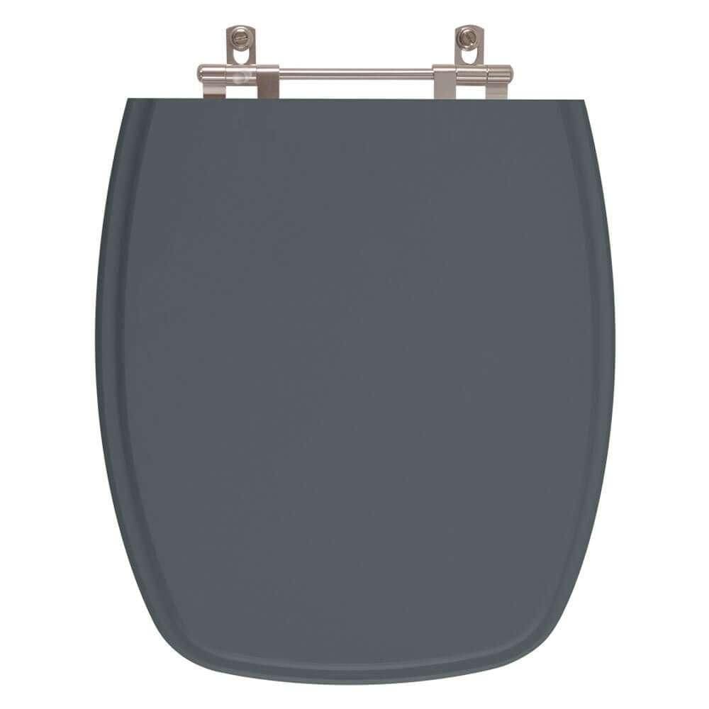 Tampa de Vaso Sanitário Valentina Cinza Escuro para louça Santamarina
