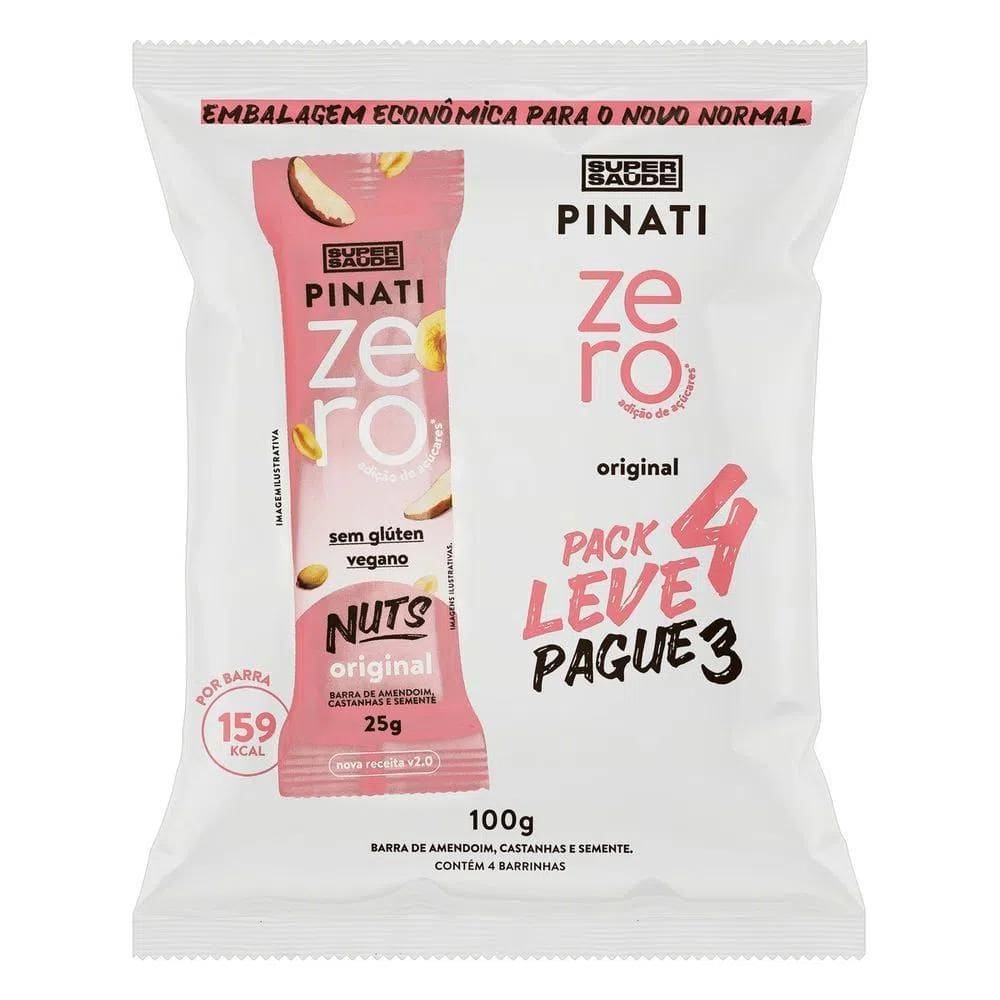 Barra Cereal Pinati Nuts Zero Leve 4Un E Pague 3Un 100G