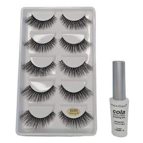Kit Macrilan Cola Cílios Postiços+Cílios 3D 5 Pares G808