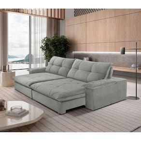 Sofá Gaia Linho 02 Módulos 80 Cm B25cm Meu Sofá Online A230 Linho Cinza