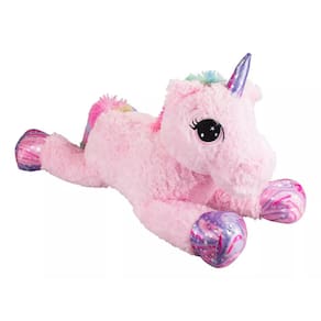 Unicórnio Rosa Deitado 80cm - Pelúcia