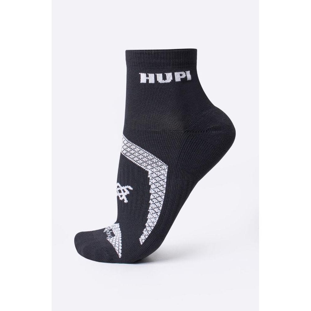 Meia HUPI Running Pro Prime Preto e Branco - LT para pés menores 34-38