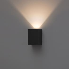 Arandela BL8065AV-PF com Vidro Facho Aberto - Preto Fosco