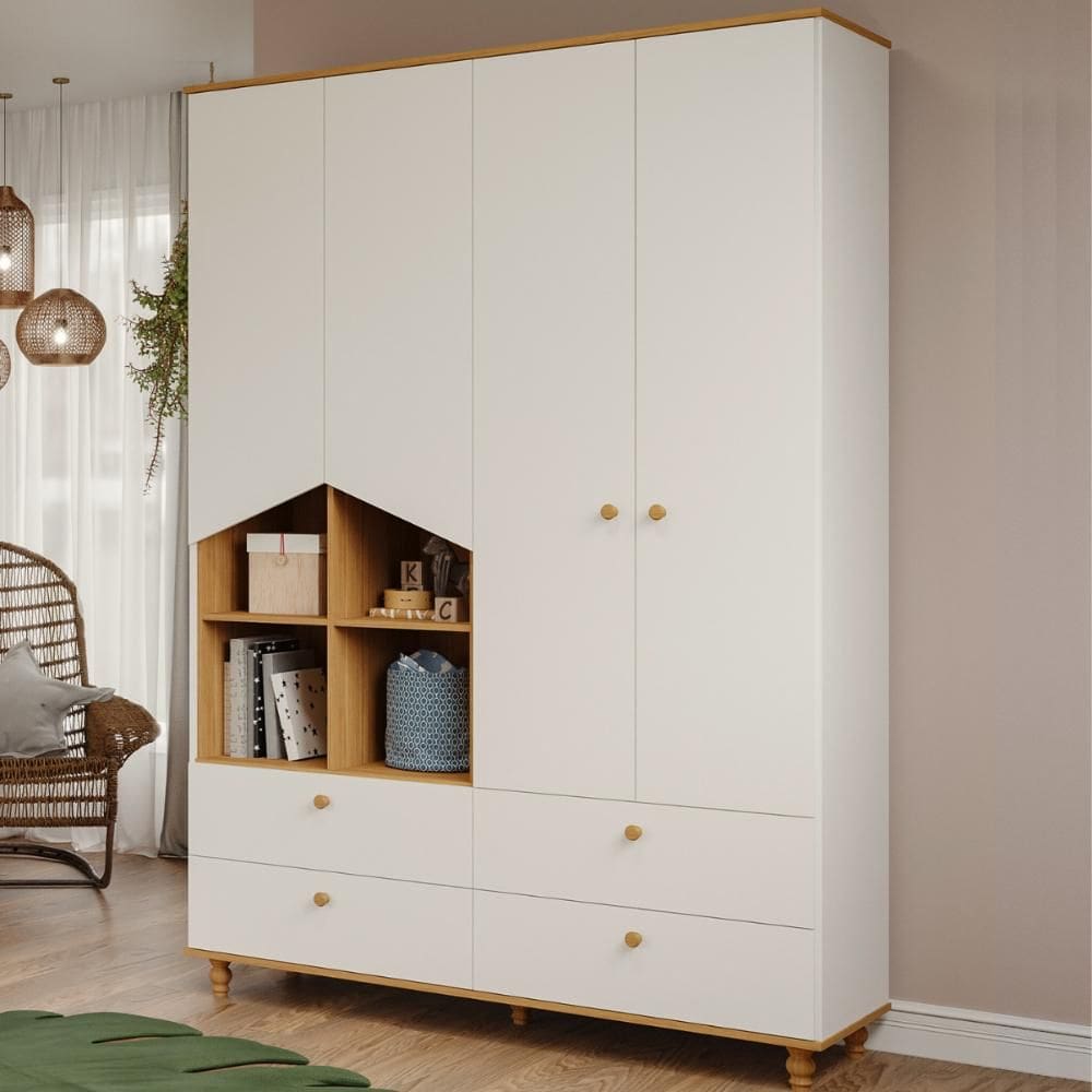 Guarda Roupas de Bebê 100% MDF 4 Portas