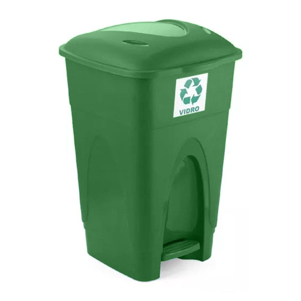 Lixeira Cesto Pedal 30L Coleta Seletiva Reciclagem