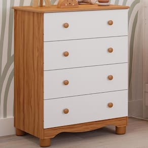 Cômoda Junior Simples 4 Gavetas 100% MDF Móveis Peroba