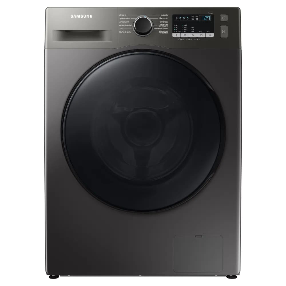 Lavadora Digital Inverter Samsung Porta Black WW11T Inox 11kg 220V