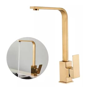 Torneira Gourmet Slim em L Cozinha Monocomando Luxo Dourada Brinovar