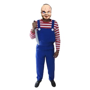 Fantasia Chucky Adulto Completa Cosplay Boneco Assassino Festa Halloween Sexta Feira 13 Noites do Terror Zumbi Dia Bruxa