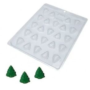 Kit 10 Formas Simples Tradicional Bombom Mini Árvore Bwb 175