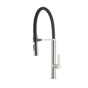 Misturador Monocomando Quadrado Cozinha 2 jatos com bica Movel e Retratil DG1026 Escovado