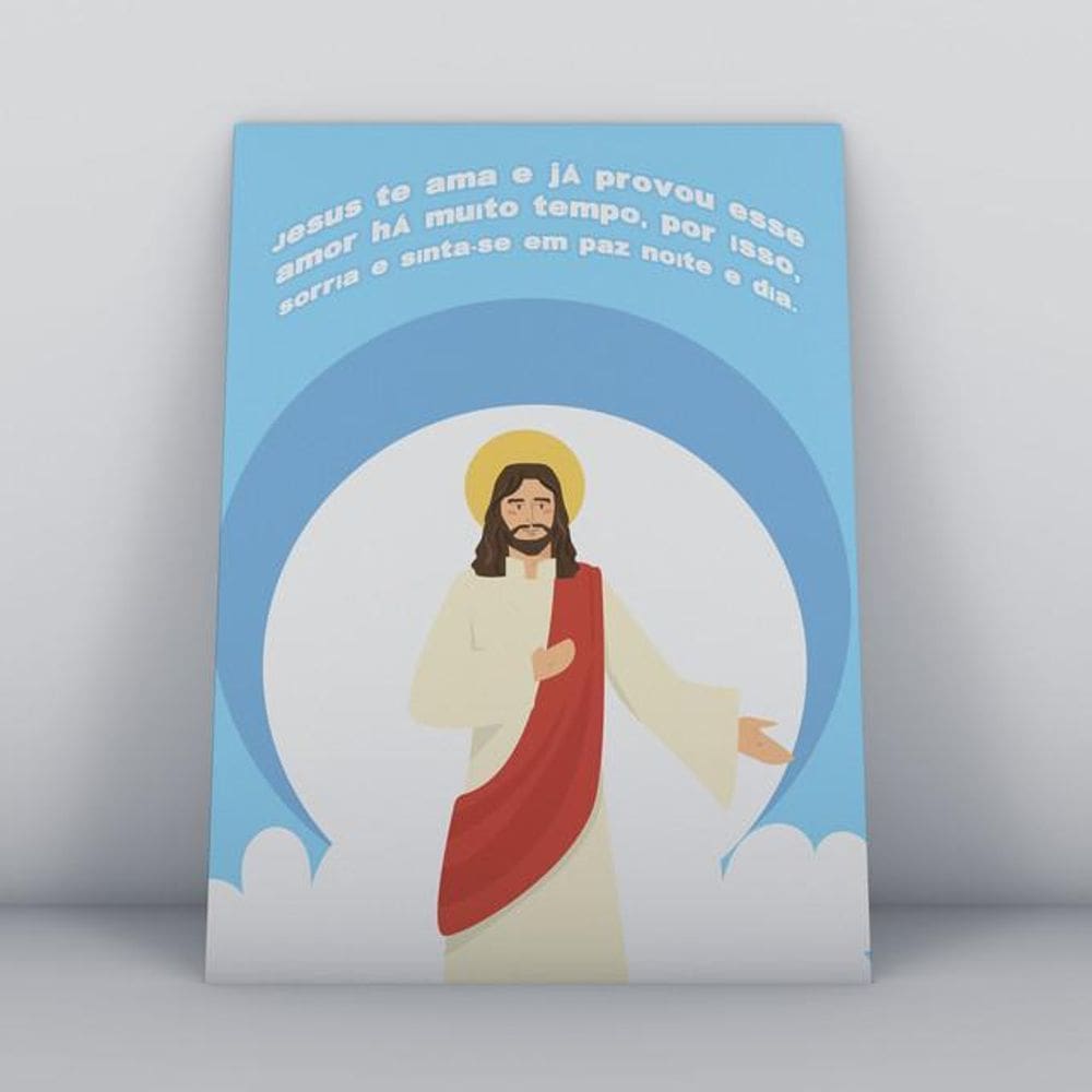 Quadros TAC Religião Cristã 011 - 20x30cm - MDF - Colorido