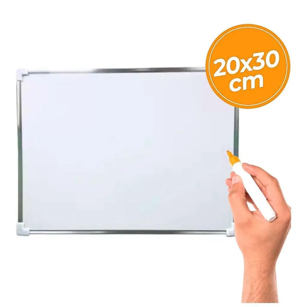 Quadro Branco Lousa Escolar Escritório 30X20Cm Com Moldura