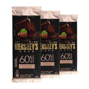 Chocolate Hersheys 60% Cacau 3 Barras 85G Special Dark Café