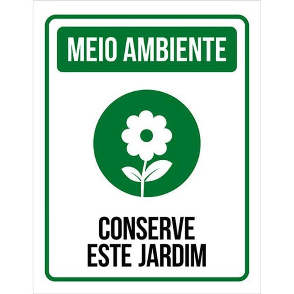 Kit 5 Placas Meio Ambiente Conserve Este Jardim 36X46